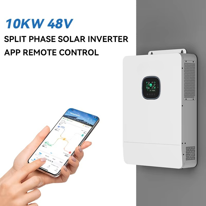 Split Phase Inverter 10Kw 110V 220V - อินเวอร์เตอร์พลังงานแสงอาทิตย์แบบไฮบริด 110V 220V สำหรับระบบออฟกริด รองรับแบตเตอรี่ 48V