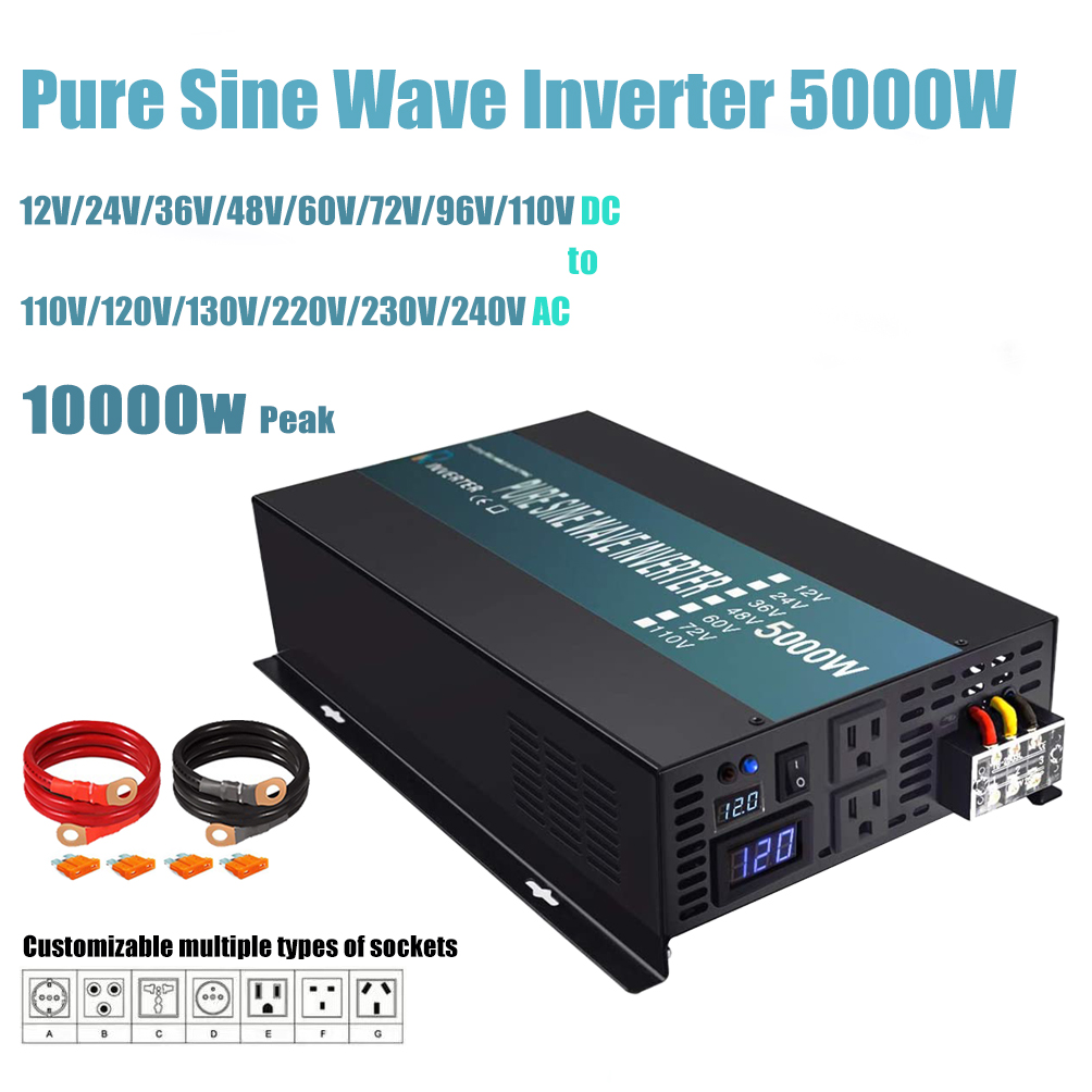 Pure Sine Wave Inverter 5000W 48V 220V - Pure Sine Wave อินเวอร์เตอร์5000W 24V 220V