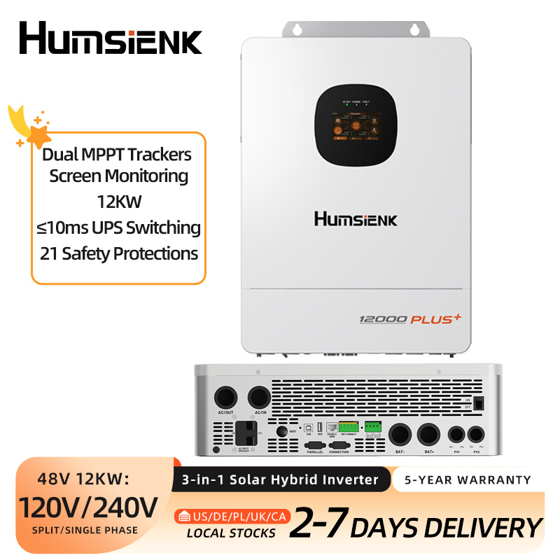 Mppt Hybrid Inverter 48V 8Kw 3 Phase - อินเวอร์เตอร์ไฮบริดพลังงานแสงอาทิตย์ Humsienk 48V 12KW/8KW 3-in-1, ระบบ