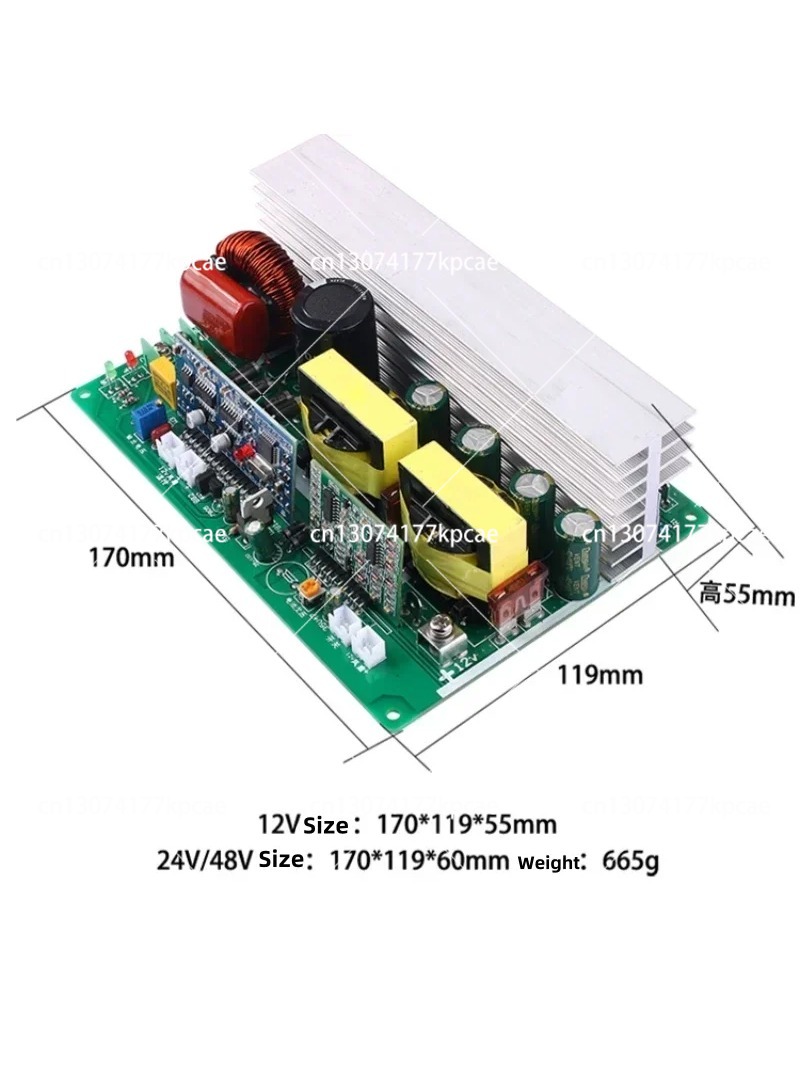 Pure Sine Wave Inverter Board 24V 48V - อินเวอร์เตอร์คลื่นไซน์บริสุทธิ์ 750W 1000W แปลงไฟ DC 12V