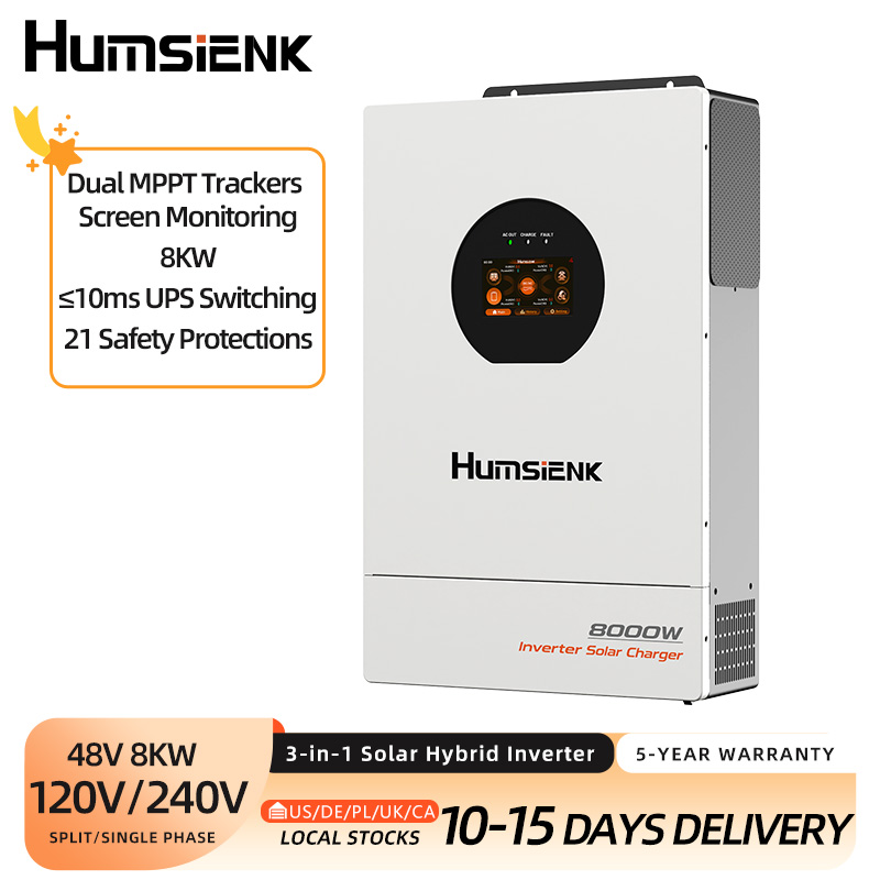 Mppt Hybrid Inverter 48V 8Kw 3 Phase - อินเวอร์เตอร์ไฮบริดพลังงานแสงอาทิตย์ Humsienk 48V 8KW 3-in-1, ระบบ