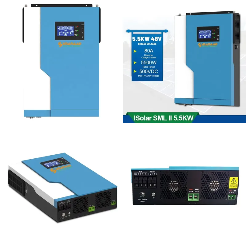 Hybrid Solar Inverter 5.5Kw Mppt 48V - ตัวควบคุมพลังงานแสงอาทิตย์ 3.5KW 5.5KW อินเวอร์เตอร์ไฮบริดพลังงานแสงอาทิตย์ 24V 48V