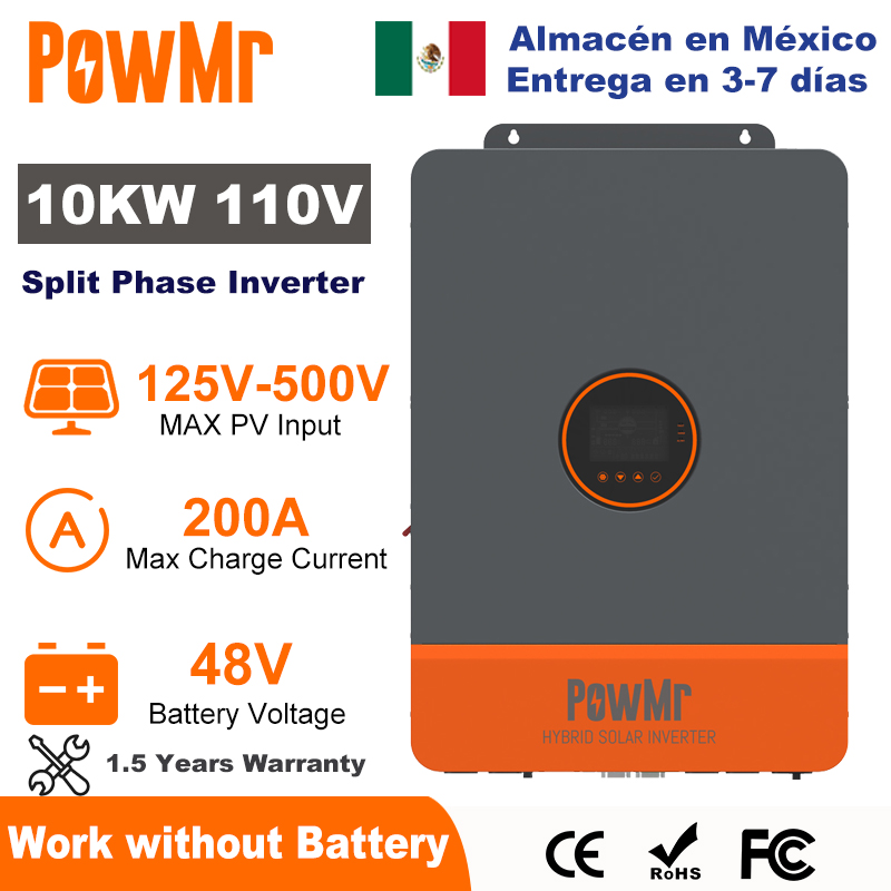Split Phase Inverter 10Kw 110V 220V - PowMr 10KW แยกเฟสอินเวอร์เตอร์ 48V 110V 220V