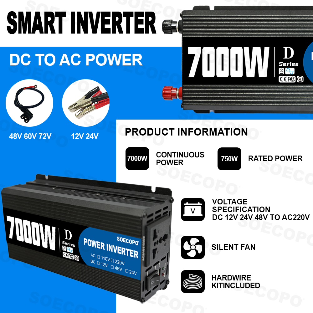 อินเวอร์เตอร์ในรถยนต์ 6000W-10 - Off Grid Solar Inverter 48V 6000W บทวิจารณ์และราคา