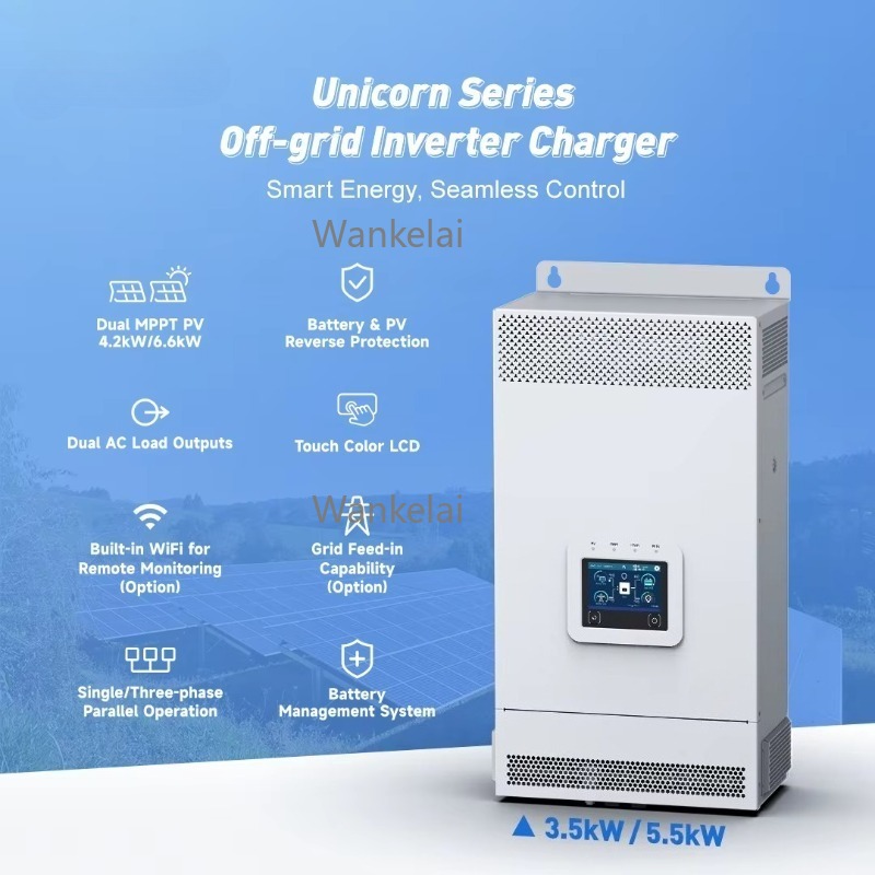 อินเวอร์เตอร์ไฮบริดพลังงานแสงอ - Hybrid Solar Inverter 5.5Kw Mppt 48V บทวิจารณ์และราคา