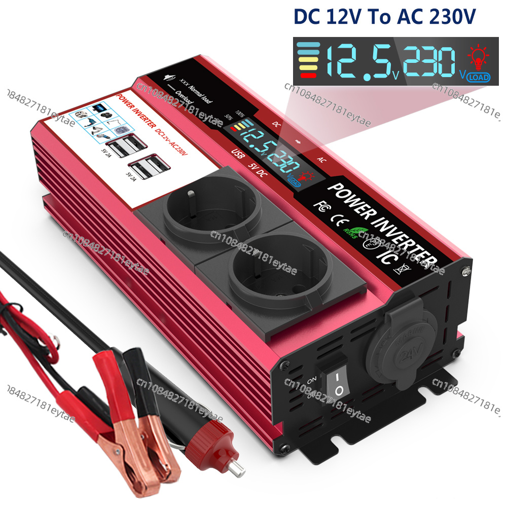 อินเวอร์เตอร์แปลงไฟ 12V เป็น 2 - Power Inverter 12V 220V 4000W Continuous บทวิจารณ์และราคา