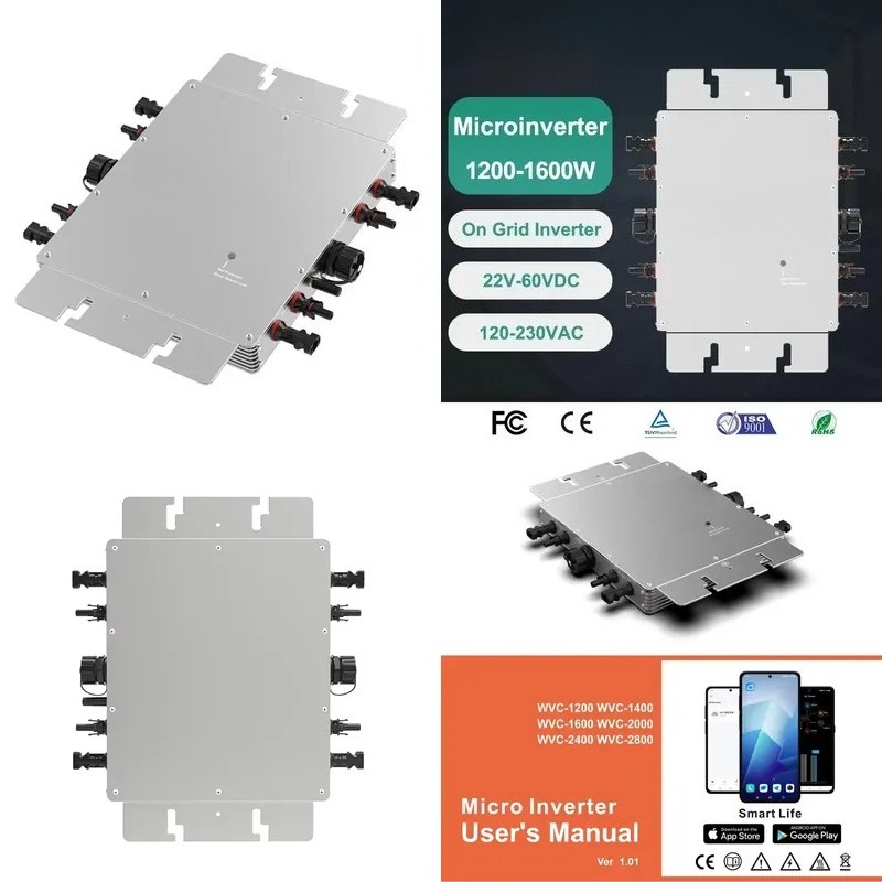 ไมโครอินเวอร์เตอร์อัจฉริยะ ควบ - Micro Inverter 1400W Solar Grid Tie บทวิจารณ์และราคา