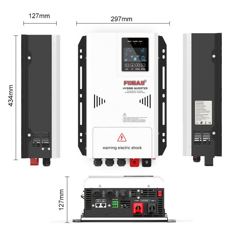 อินเวอร์เตอร์ไฮบริดพลังงานแสงอ - Hybrid Solar Inverter 5.5Kw Mppt 48V บทวิจารณ์และราคา