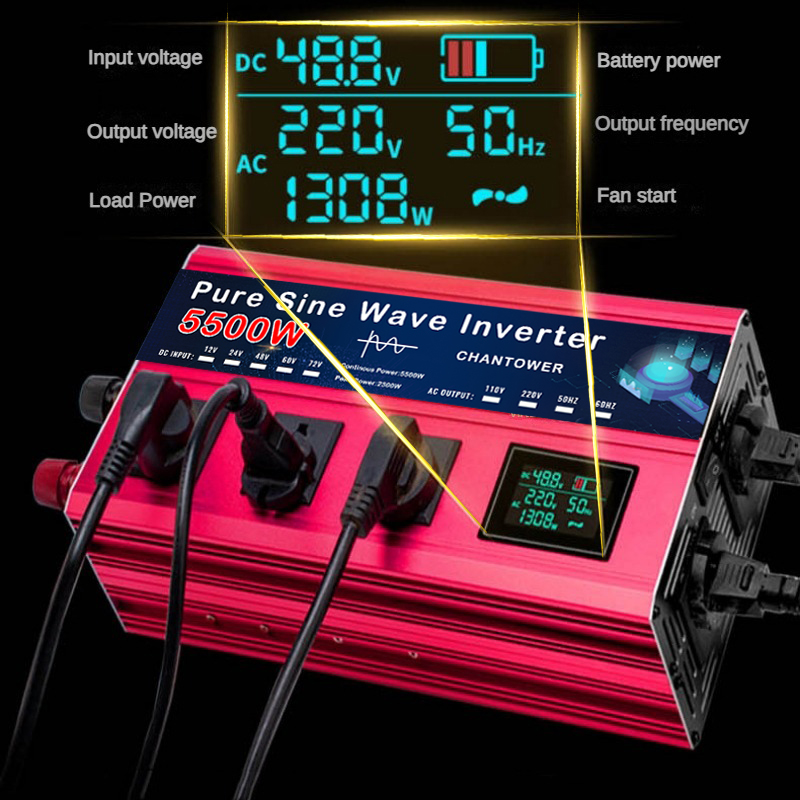 4000 W/5000 W/5500 W Pure Sine - Pure Sine Wave Inverter 5000W 48V 220V บทวิจารณ์และราคา