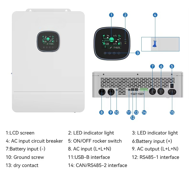 อินเวอร์เตอร์พลังงานแสงอาทิตย์ - Split Phase Inverter 10Kw 110V 220V บทวิจารณ์และราคา