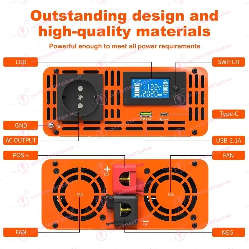 อินเวอร์เตอร์พลังงานแสงอาทิตย์ - Power Inverter 12V 220V 4000W Continuous บทวิจารณ์และราคา