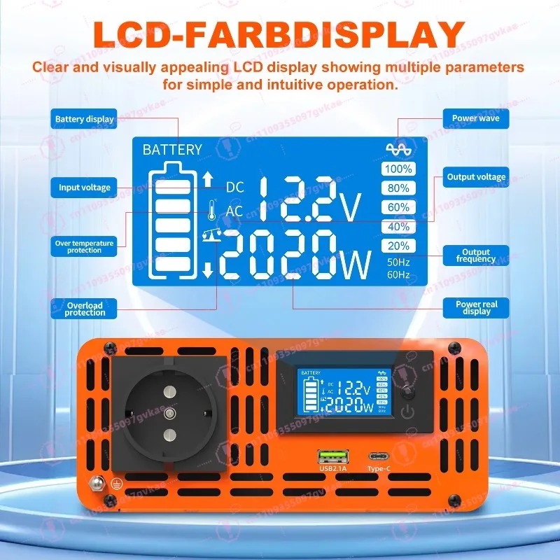 อินเวอร์เตอร์พลังงานแสงอาทิตย์ - Power Inverter 12V 220V 4000W Continuous บทวิจารณ์และราคา
