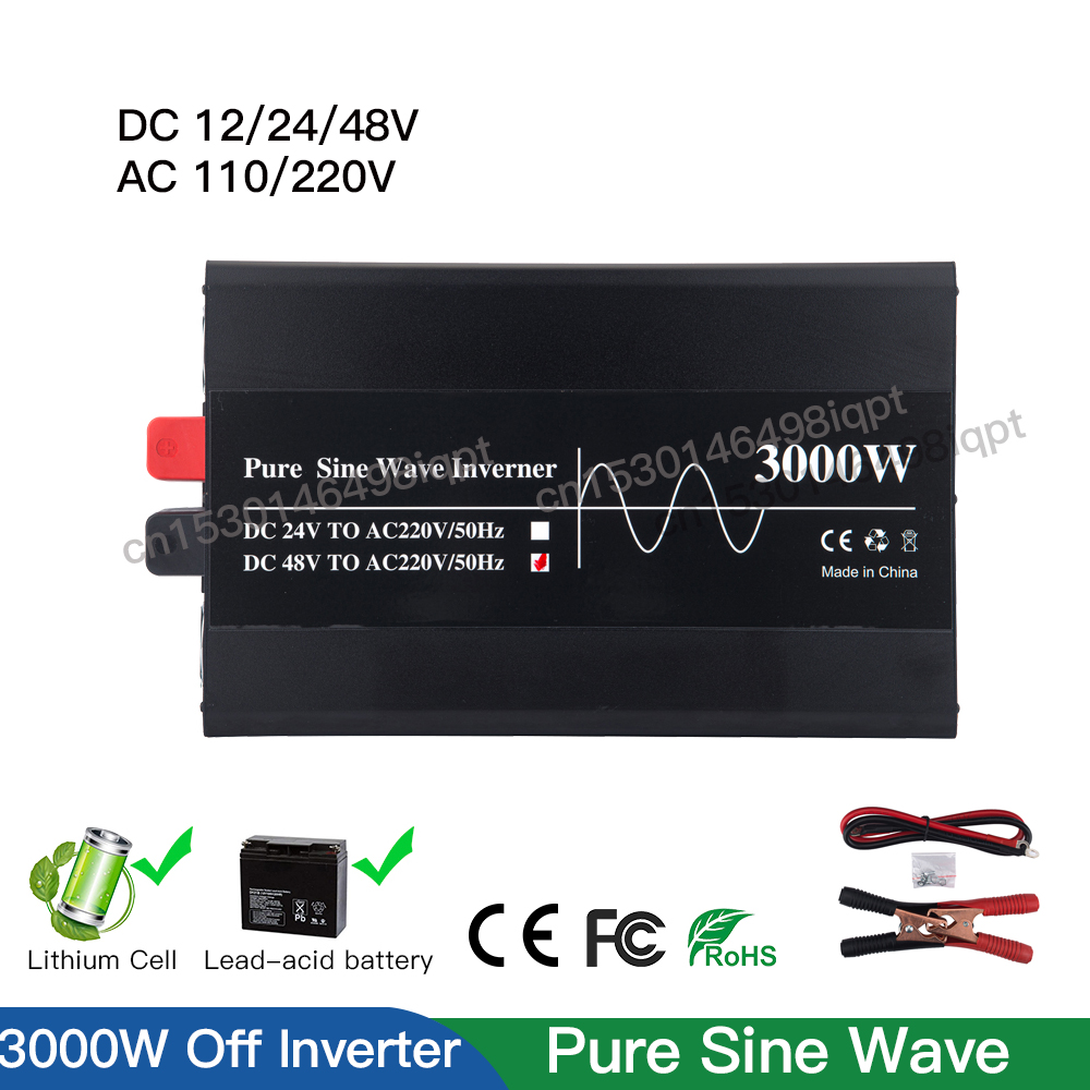 3000W 12V 24V 48V Off Grid Tie - Lifepo4 Solar Inverter 24V 3000W บทวิจารณ์และราคา