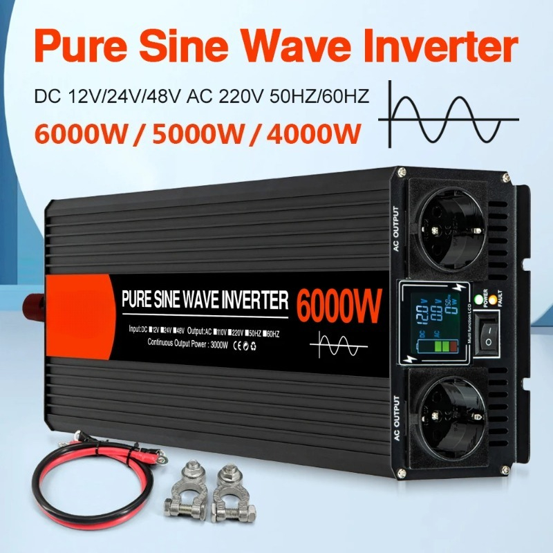 อินเวอร์เตอร์พลังงานแสงอาทิตย์ - Pure Sine Wave Inverter 5000W 48V 220V บทวิจารณ์และราคา