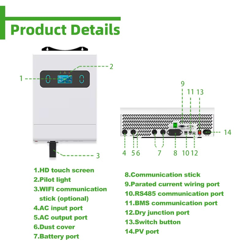 อินเวอร์เตอร์พลังงานแสงอาทิตย์ - Split Phase Inverter 10Kw 110V 220V บทวิจารณ์และราคา