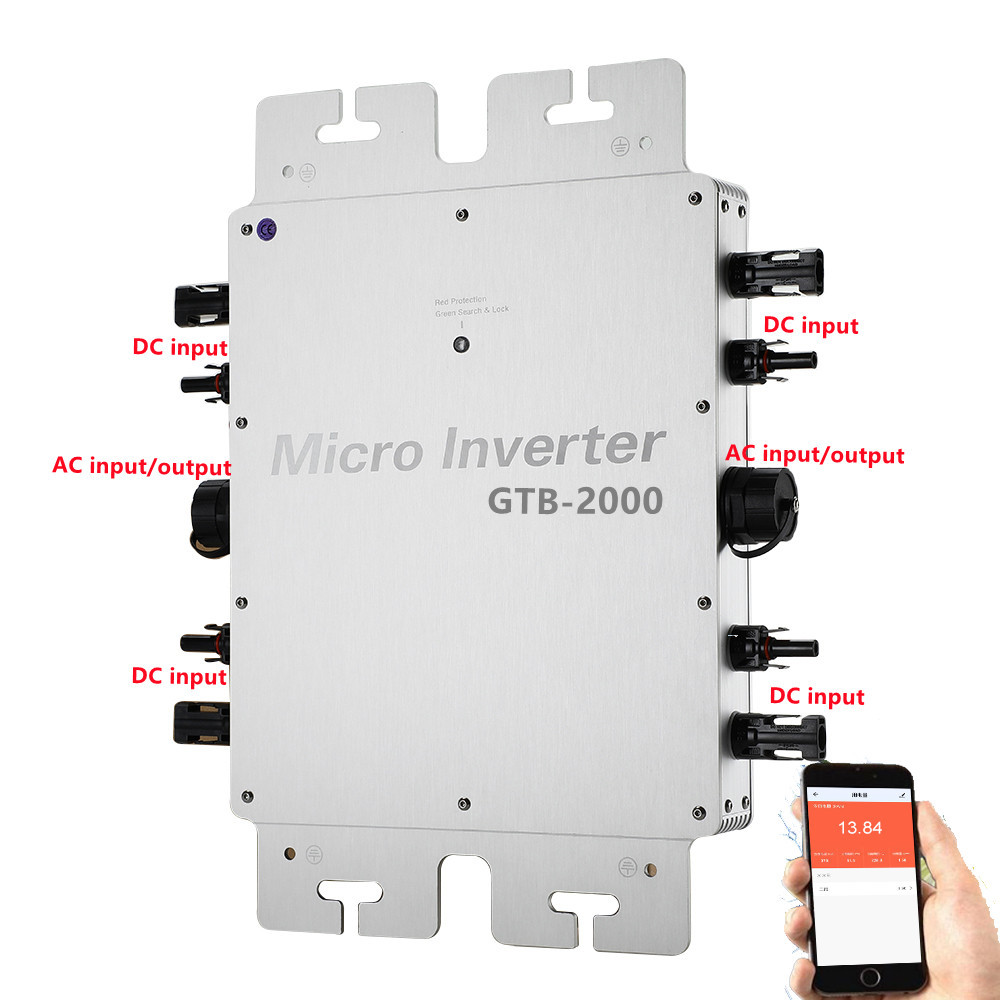 ระบบพลังงานแสงอาทิตย์แบบออนกริ - Grid Tie Inverter Limiter 2000W บทวิจารณ์และราคา