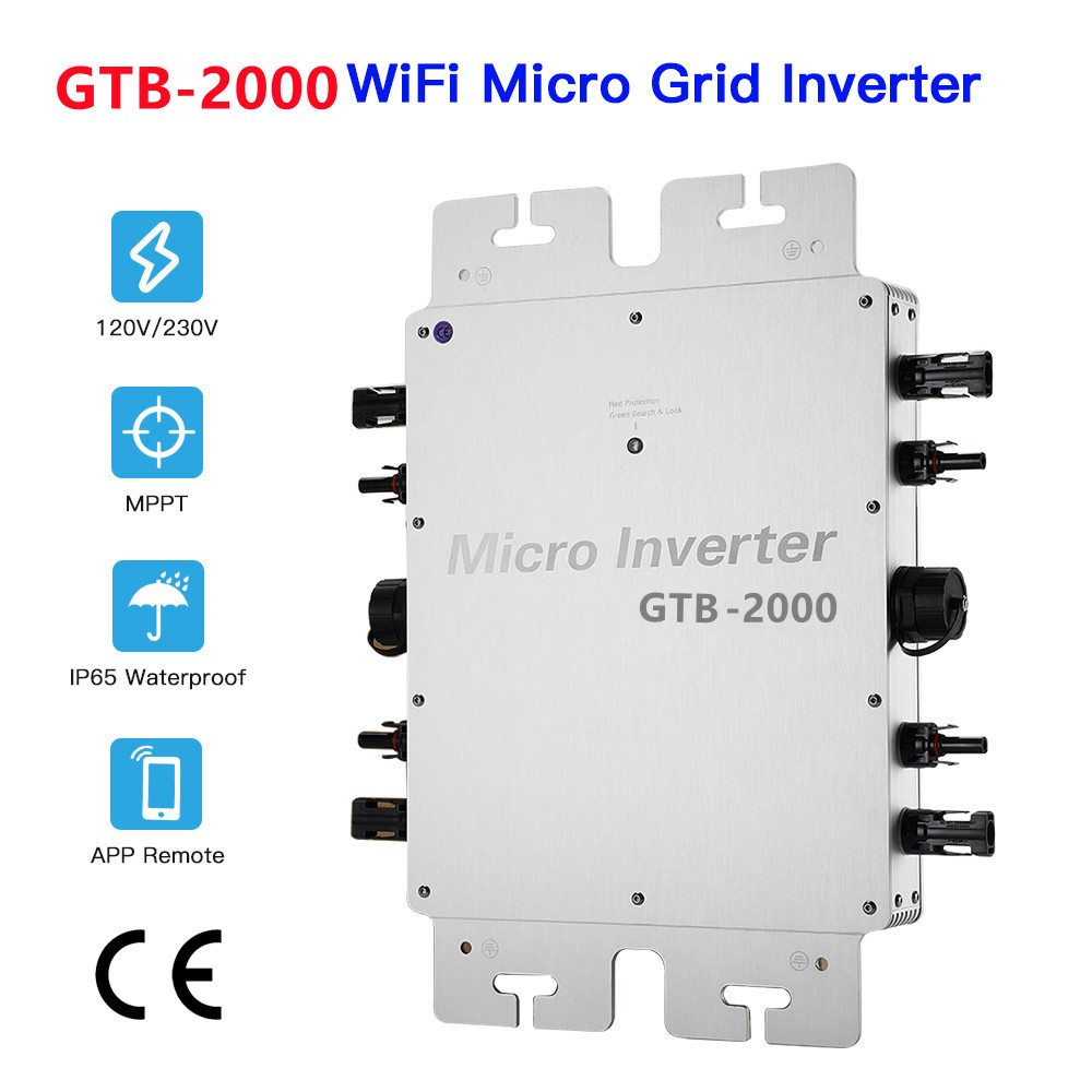ระบบพลังงานแสงอาทิตย์แบบออนกริ - Grid Tie Inverter Limiter 2000W บทวิจารณ์และราคา