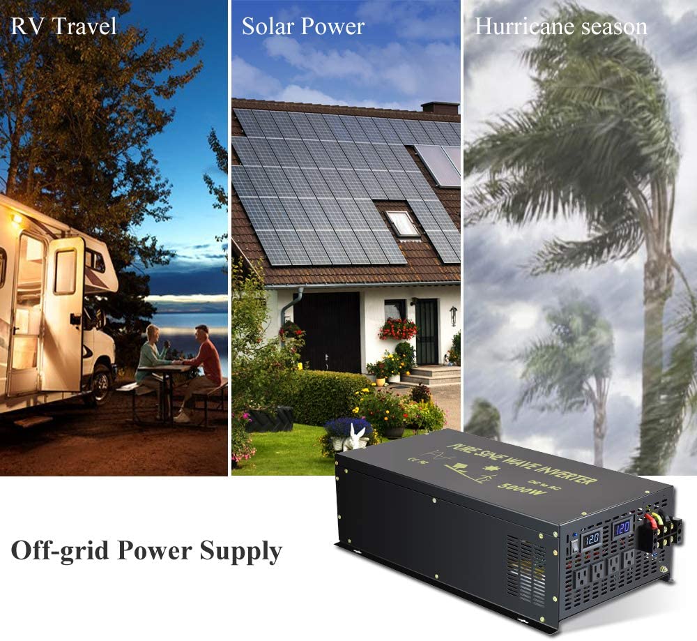 อินเวอร์เตอร์พลังงานแสงอาทิตย์ - Pure Sine Wave Inverter 5000W 48V 220V บทวิจารณ์และราคา