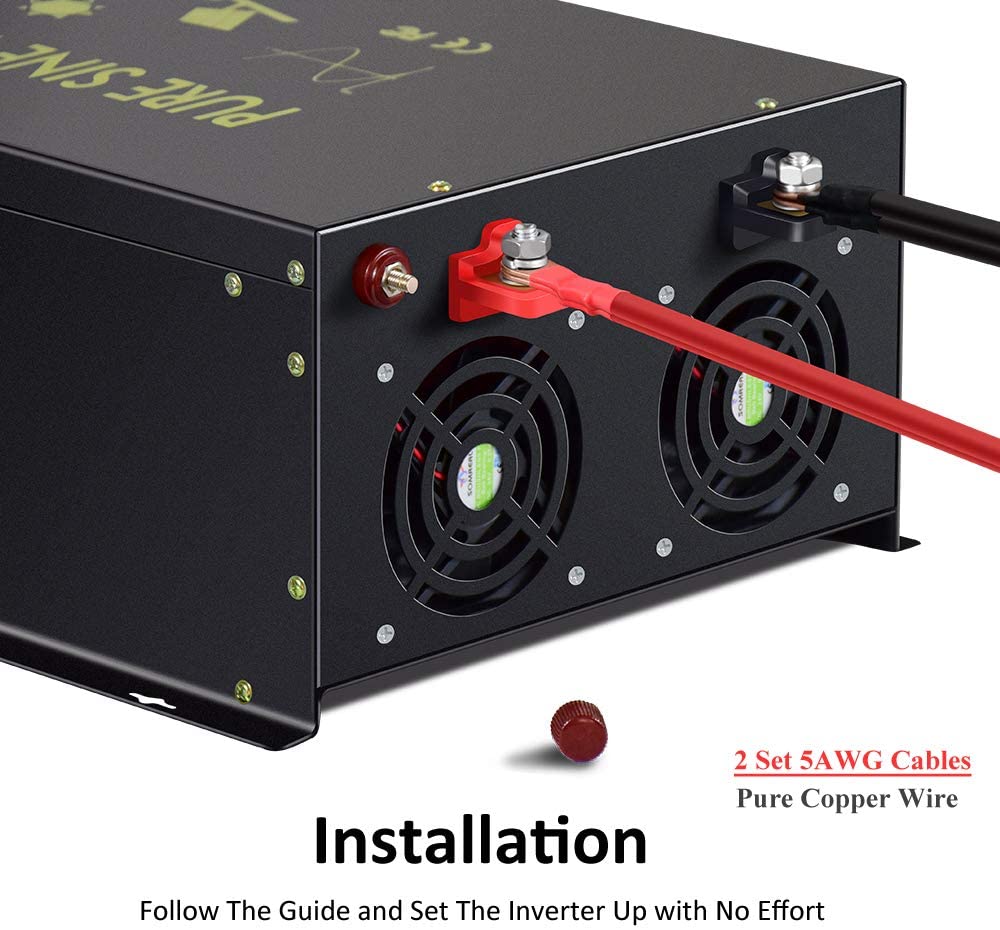 อินเวอร์เตอร์พลังงานแสงอาทิตย์ - Pure Sine Wave Inverter 5000W 48V 220V บทวิจารณ์และราคา