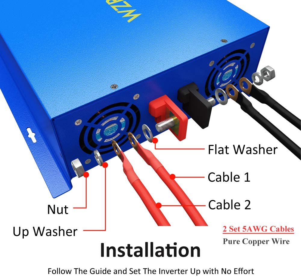 อินเวอร์เตอร์พลังงานคลื่นไซน์บ - Inverter Pure Sine Wave 60Hz 120V 3000W บทวิจารณ์และราคา