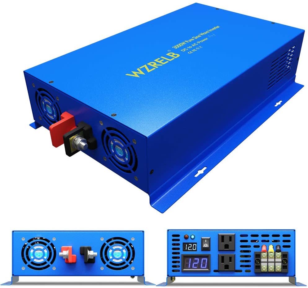 อินเวอร์เตอร์พลังงานคลื่นไซน์บ - Inverter Pure Sine Wave 60Hz 120V 3000W บทวิจารณ์และราคา