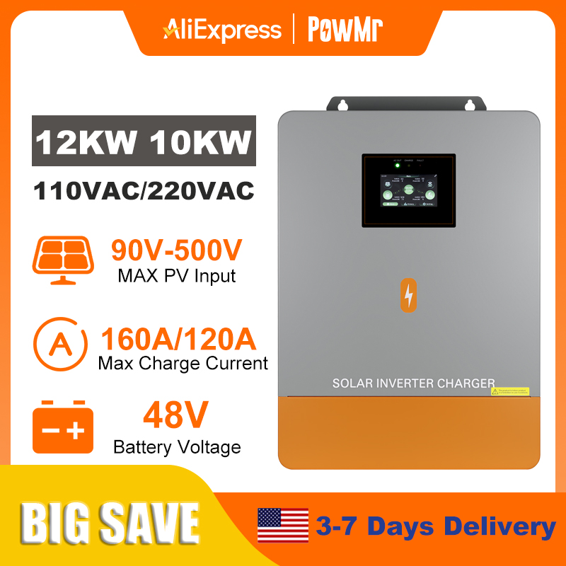PowMr อินเวอร์เตอร์แบบแยกเฟส 1 - Split Phase Inverter 10Kw 110V 220V บทวิจารณ์และราคา