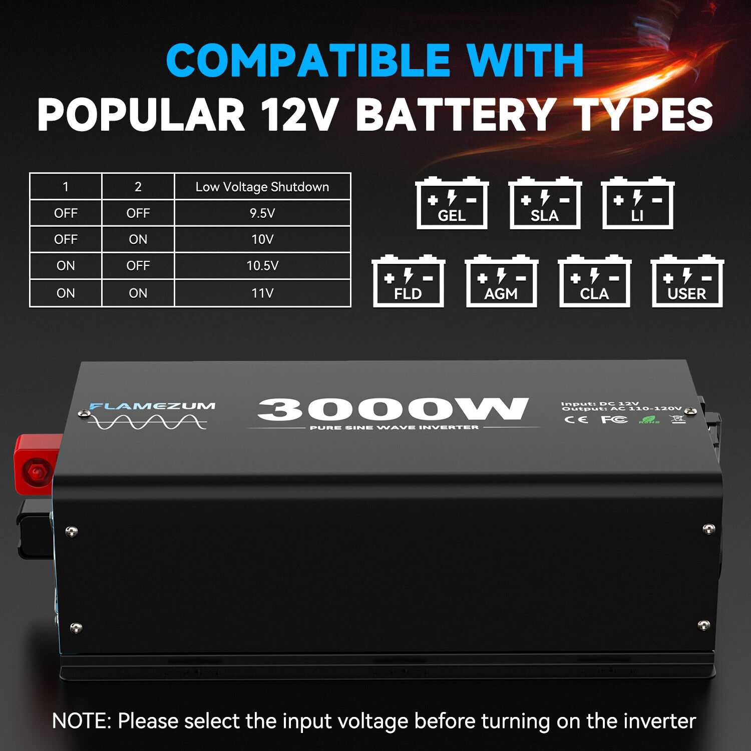 อินเวอร์เตอร์พลังงานไฟฟ้าแบบคล - Inverter Pure Sine Wave 60Hz 120V 3000W บทวิจารณ์และราคา