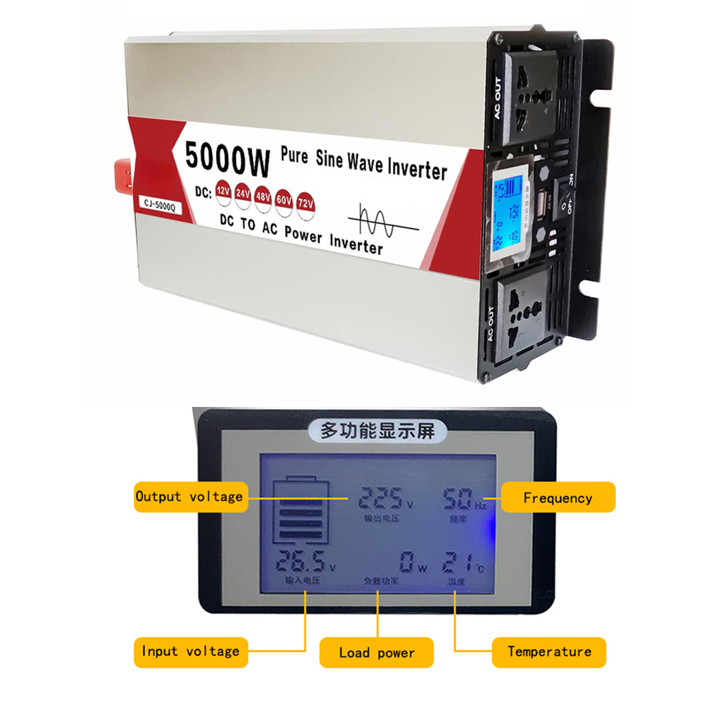 4000 W/5000 W/5500 W/3000 W Pu - Inverter Pure Sine Wave 60Hz 120V 3000W บทวิจารณ์และราคา