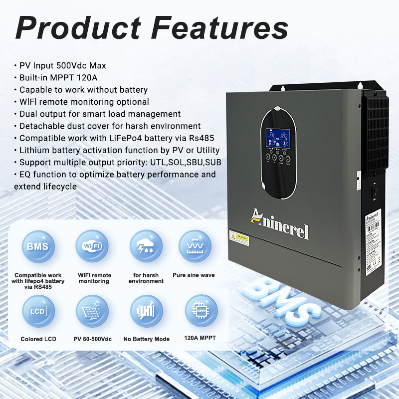 อินเวอร์เตอร์ไฮบริด Aninerel 4 - Inverter Pure Sine Wave 60Hz 120V 3000W บทวิจารณ์และราคา